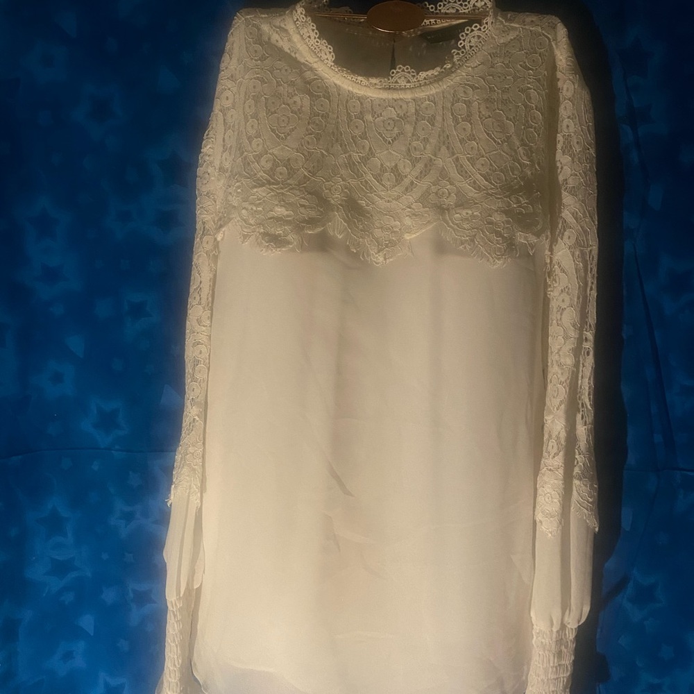 White House Black Market Lace Blouse